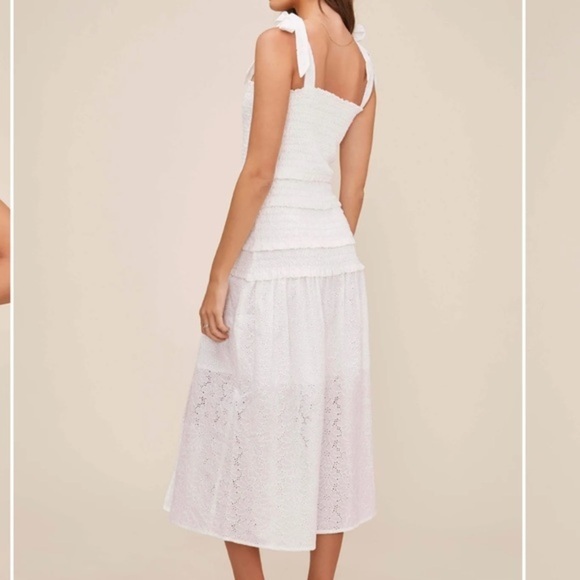 NWT ASTR Smocket Eyelet Midi Dress - Picture 2 of 10